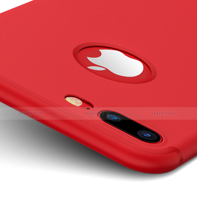 Silikon Hülle Gummi Schutzhülle Loch für Apple iPhone 7 Plus Rot groß