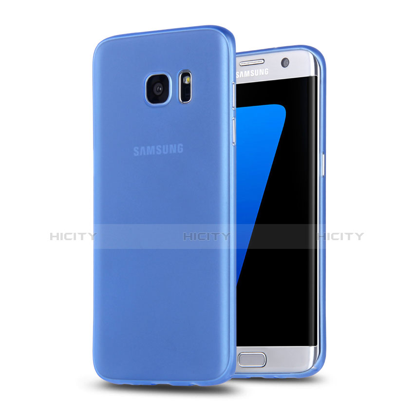 Silikon Hülle Gummi Schutzhülle Matt für Samsung Galaxy S7 Edge G935F Blau