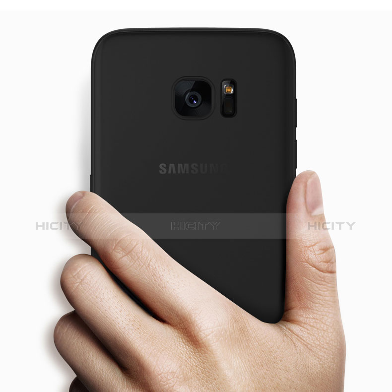 Silikon Hülle Gummi Schutzhülle Matt für Samsung Galaxy S7 Edge G935F Schwarz