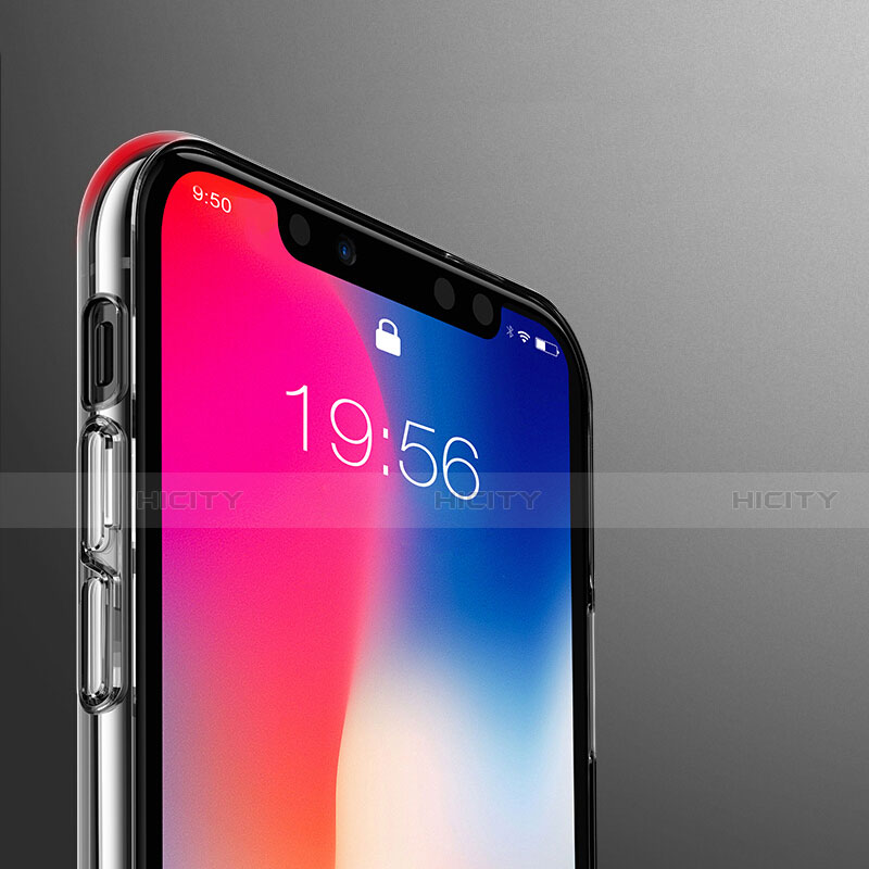 Silikon Hülle Gummi Schutzhülle Spiegel für Apple iPhone Xs Klar groß