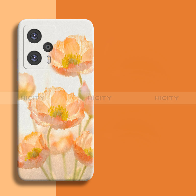 Silikon Hülle Handyhülle Gummi Schutzhülle Blumen für Xiaomi Poco F5 5G