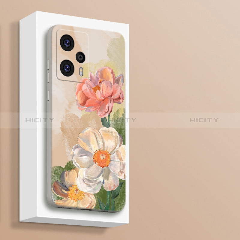 Silikon Hülle Handyhülle Gummi Schutzhülle Blumen für Xiaomi Poco F5 5G