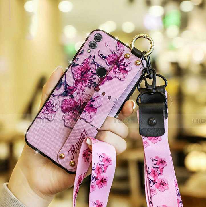 Silikon Hülle Handyhülle Gummi Schutzhülle Blumen S01 für Huawei Honor View 10 Lite Rosa Plus