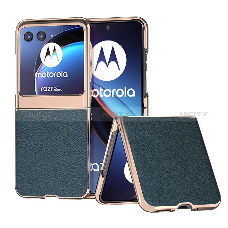 Silikon Hülle Handyhülle Gummi Schutzhülle Flexible Leder Tasche B07H für Motorola Moto Razr 40 Ultra 5G Grün Plus