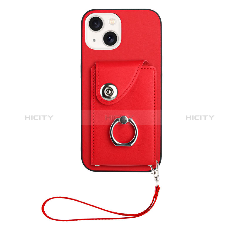 Silikon Hülle Handyhülle Gummi Schutzhülle Flexible Leder Tasche BF1 für Apple iPhone 14 Rot Plus