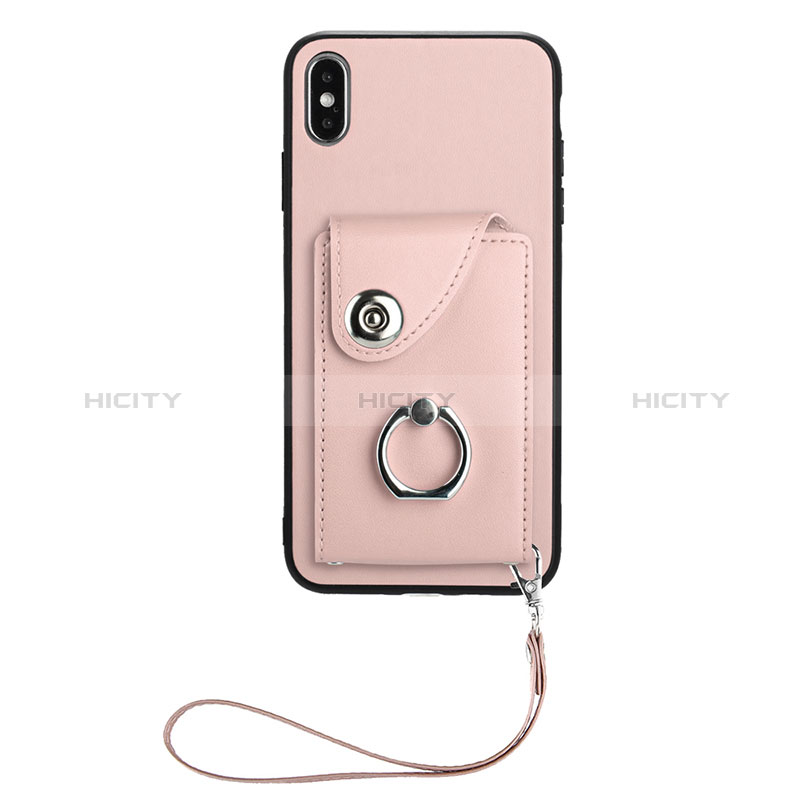 Silikon Hülle Handyhülle Gummi Schutzhülle Flexible Leder Tasche BF1 für Apple iPhone X Rosegold Plus