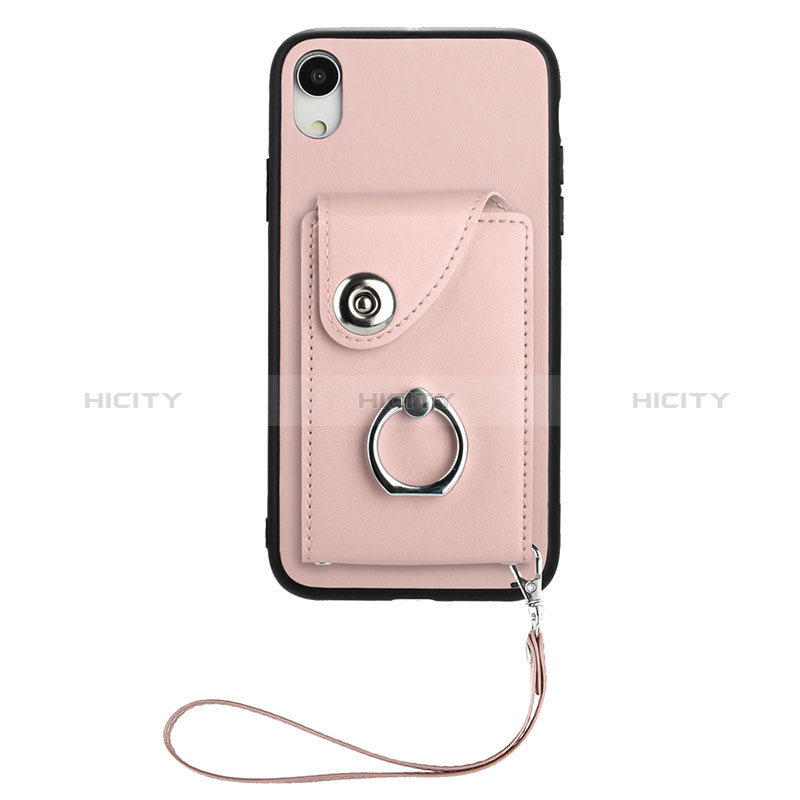 Silikon Hülle Handyhülle Gummi Schutzhülle Flexible Leder Tasche BF1 für Apple iPhone XR Rosegold