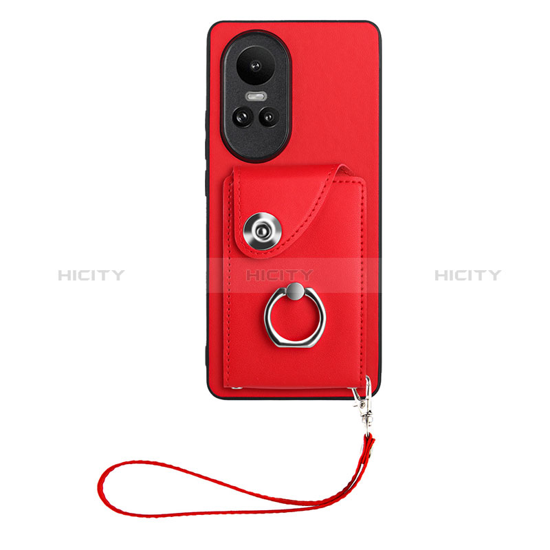 Silikon Hülle Handyhülle Gummi Schutzhülle Flexible Leder Tasche BF1 für Oppo Reno10 5G Rot