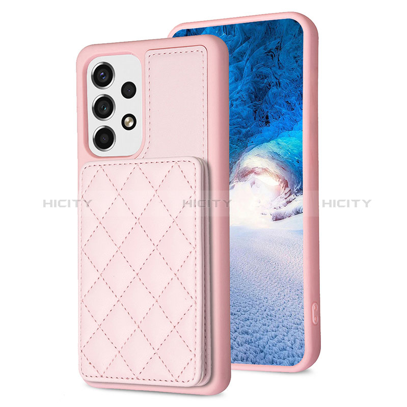 Silikon Hülle Handyhülle Gummi Schutzhülle Flexible Leder Tasche BF1 für Samsung Galaxy A13 4G Rosegold