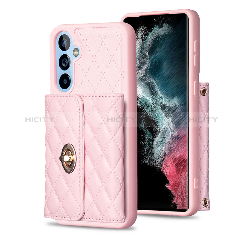 Silikon Hülle Handyhülle Gummi Schutzhülle Flexible Leder Tasche BF1 für Samsung Galaxy A54 5G Rosegold