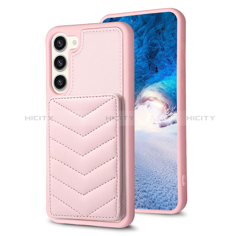 Silikon Hülle Handyhülle Gummi Schutzhülle Flexible Leder Tasche BF1 für Samsung Galaxy S22 Plus 5G Rosegold Plus