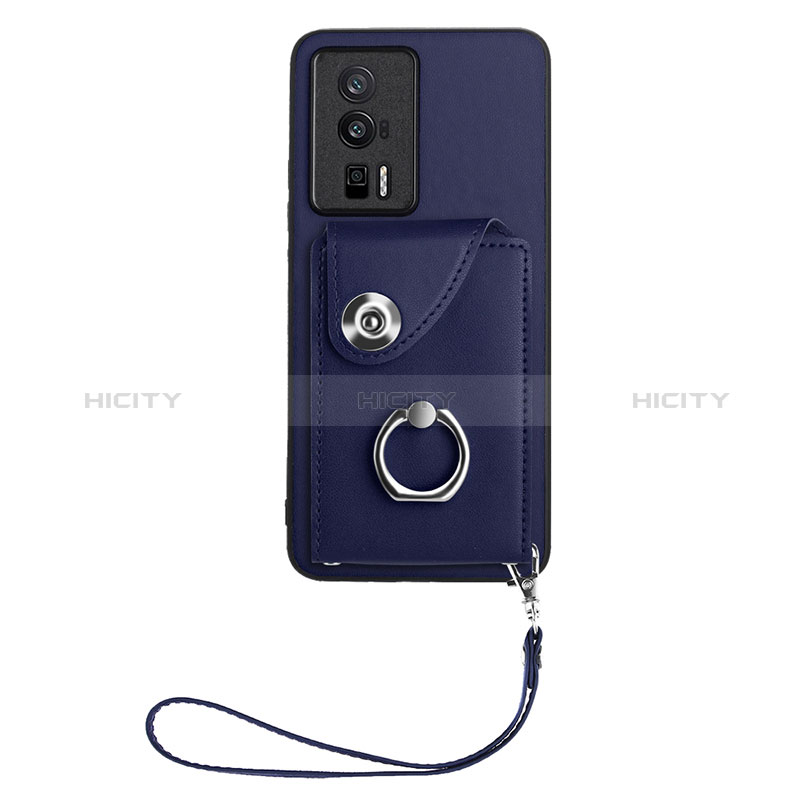 Silikon Hülle Handyhülle Gummi Schutzhülle Flexible Leder Tasche BF1 für Xiaomi Redmi K60 5G Blau