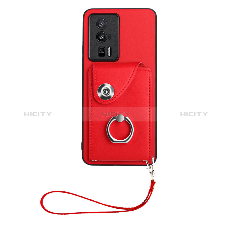 Silikon Hülle Handyhülle Gummi Schutzhülle Flexible Leder Tasche BF1 für Xiaomi Redmi K60 5G Rot Plus