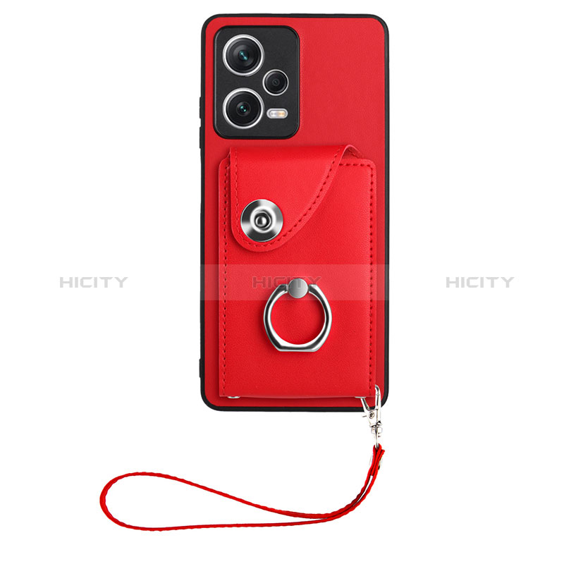 Silikon Hülle Handyhülle Gummi Schutzhülle Flexible Leder Tasche BF1 für Xiaomi Redmi Note 12 5G Rot