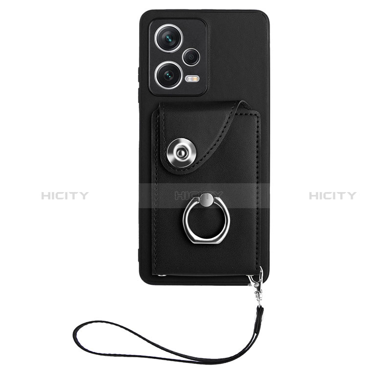 Silikon Hülle Handyhülle Gummi Schutzhülle Flexible Leder Tasche BF1 für Xiaomi Redmi Note 12 Pro+ Plus 5G Schwarz