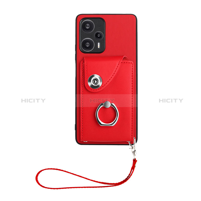 Silikon Hülle Handyhülle Gummi Schutzhülle Flexible Leder Tasche BF1 für Xiaomi Redmi Note 12 Turbo 5G Rot