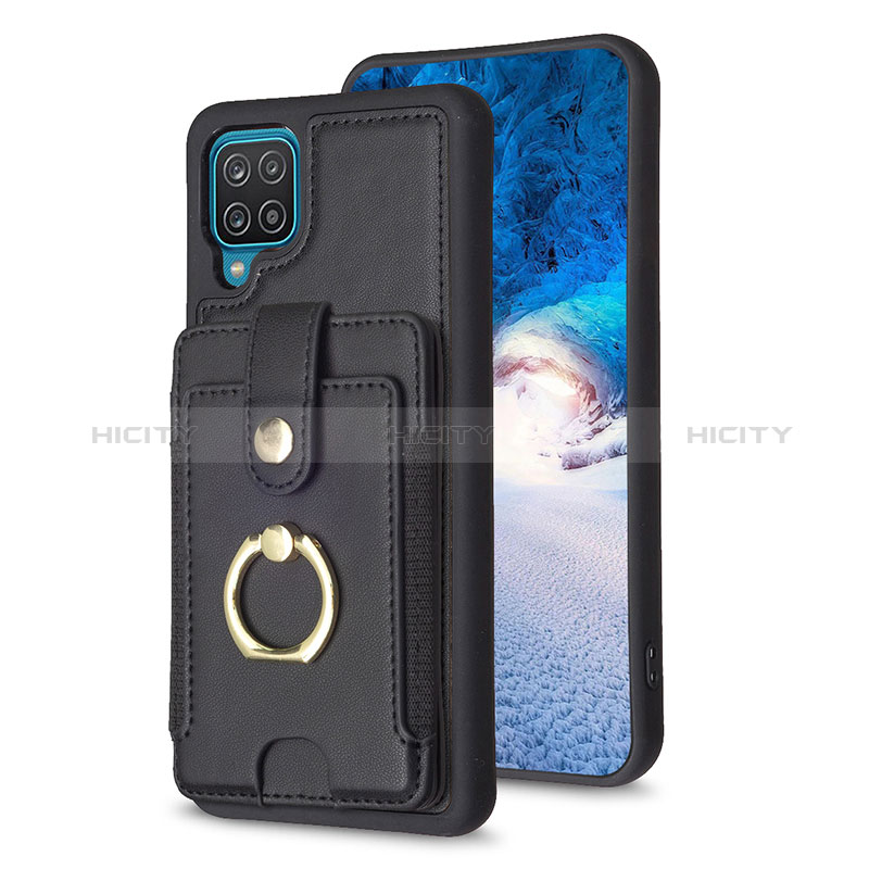 Silikon Hülle Handyhülle Gummi Schutzhülle Flexible Leder Tasche BF2 für Samsung Galaxy A12 Nacho groß