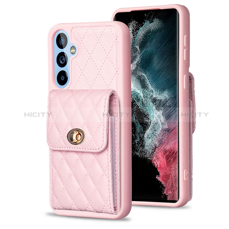 Silikon Hülle Handyhülle Gummi Schutzhülle Flexible Leder Tasche BF2 für Samsung Galaxy A54 5G Rosegold