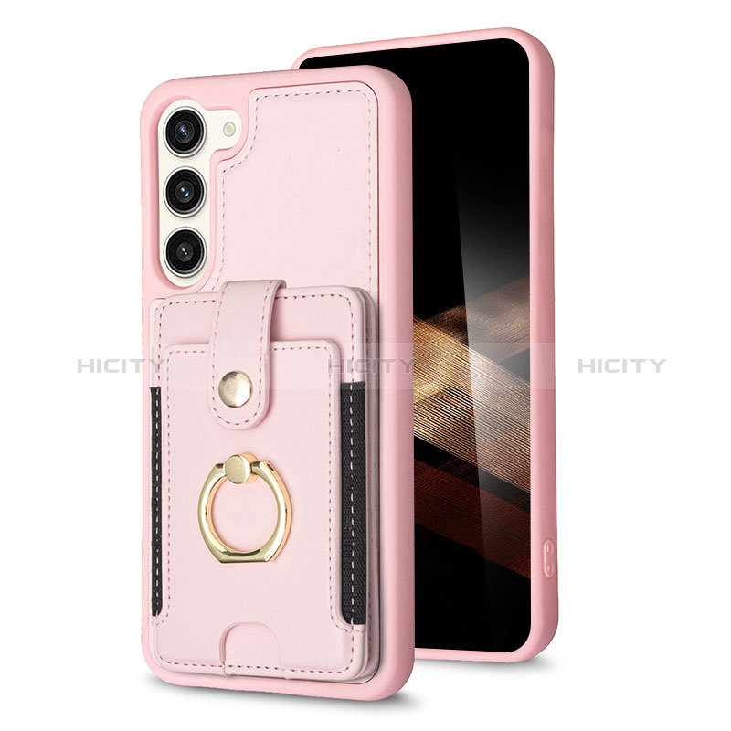 Silikon Hülle Handyhülle Gummi Schutzhülle Flexible Leder Tasche BF2 für Samsung Galaxy S24 5G Rosegold