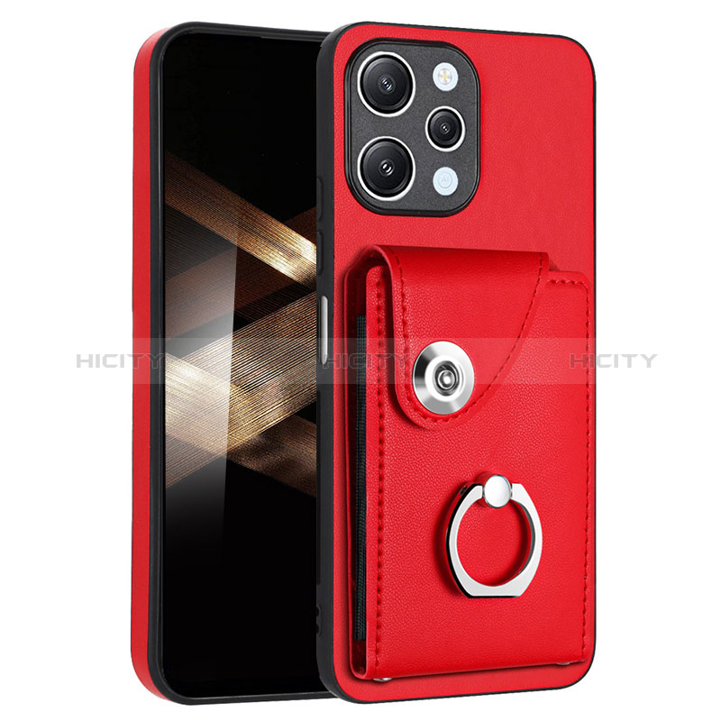 Silikon Hülle Handyhülle Gummi Schutzhülle Flexible Leder Tasche BF2 für Xiaomi Poco M6 Pro 5G Rot