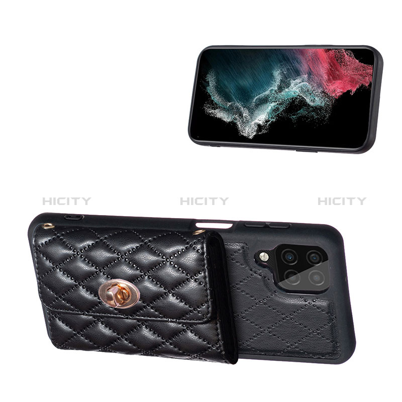 Silikon Hülle Handyhülle Gummi Schutzhülle Flexible Leder Tasche BF3 für Samsung Galaxy A12 groß