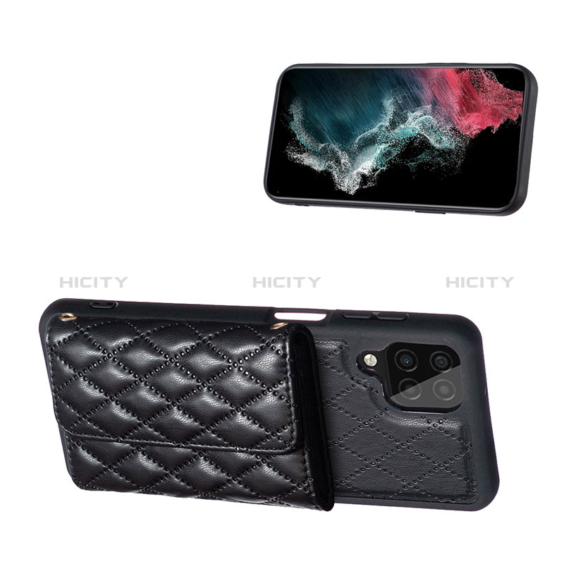 Silikon Hülle Handyhülle Gummi Schutzhülle Flexible Leder Tasche BF5 für Samsung Galaxy A12 Nacho groß