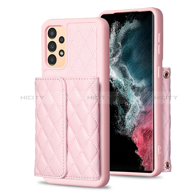 Silikon Hülle Handyhülle Gummi Schutzhülle Flexible Leder Tasche BF5 für Samsung Galaxy A13 4G Rosegold