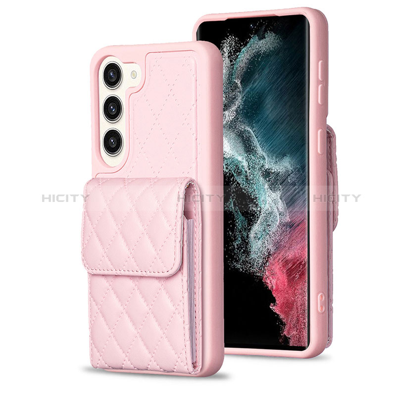 Silikon Hülle Handyhülle Gummi Schutzhülle Flexible Leder Tasche BF5 für Samsung Galaxy S22 Plus 5G Rosegold Plus