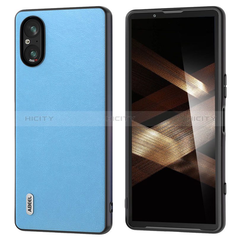 Silikon Hülle Handyhülle Gummi Schutzhülle Flexible Leder Tasche BH4 für Sony Xperia 5 V Blau Plus