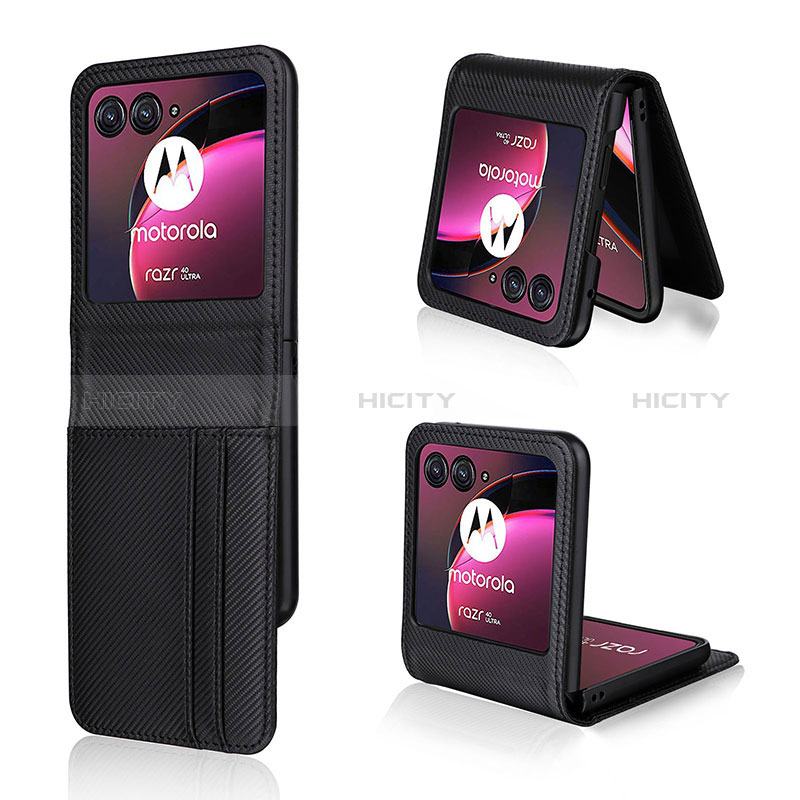 Silikon Hülle Handyhülle Gummi Schutzhülle Flexible Leder Tasche BY1 für Motorola Moto Razr 40 Ultra 5G groß