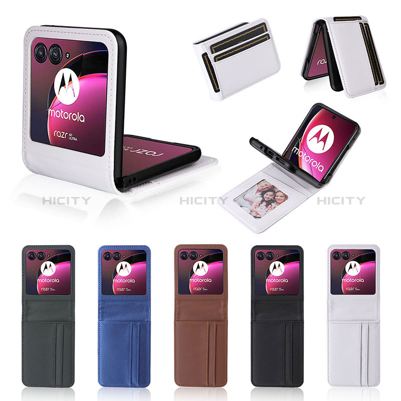 Silikon Hülle Handyhülle Gummi Schutzhülle Flexible Leder Tasche BY1 für Motorola Moto Razr 40 Ultra 5G groß