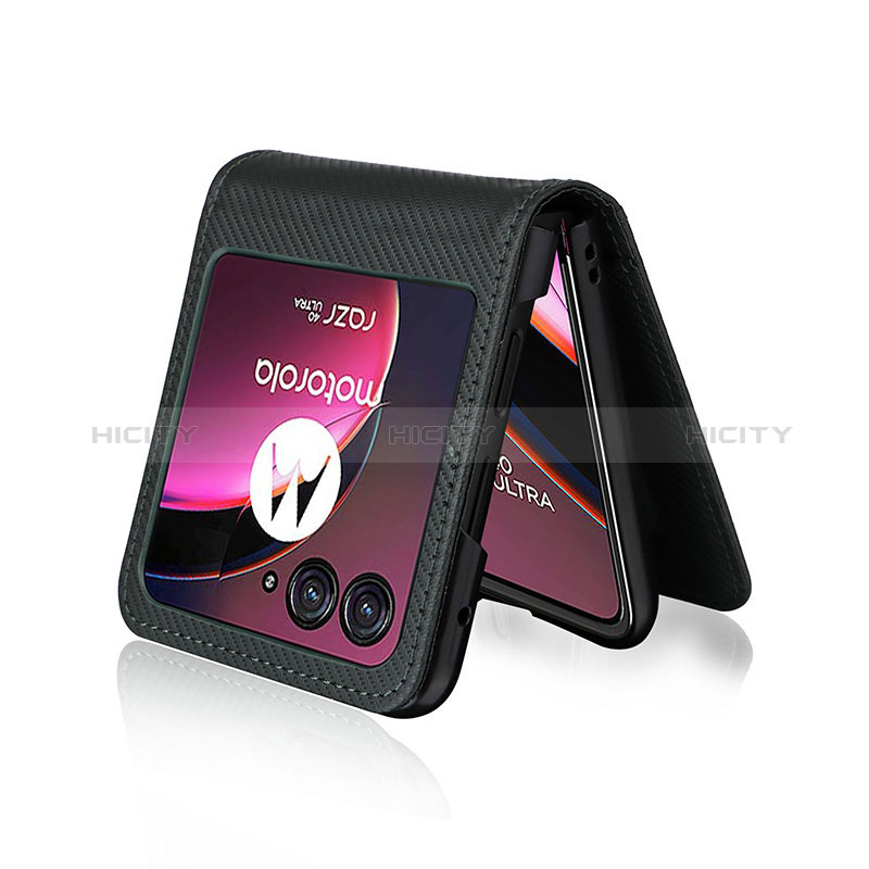 Silikon Hülle Handyhülle Gummi Schutzhülle Flexible Leder Tasche BY1 für Motorola Moto Razr 40 Ultra 5G groß