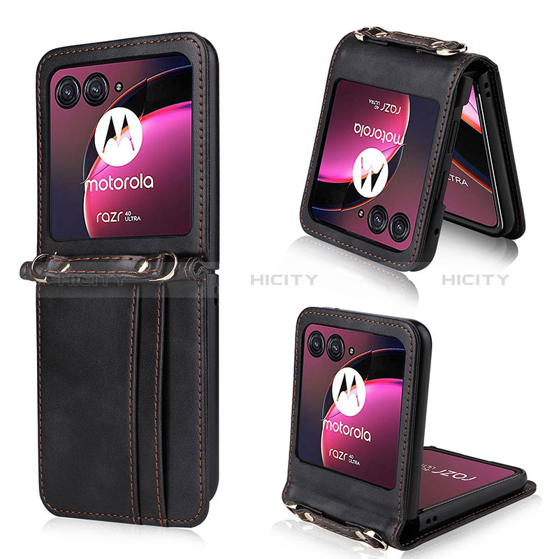 Silikon Hülle Handyhülle Gummi Schutzhülle Flexible Leder Tasche BY5 für Motorola Moto Razr 40 Ultra 5G groß