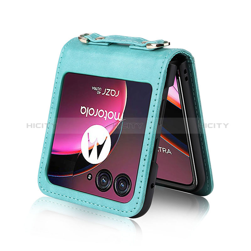 Silikon Hülle Handyhülle Gummi Schutzhülle Flexible Leder Tasche BY5 für Motorola Moto Razr 40 Ultra 5G groß