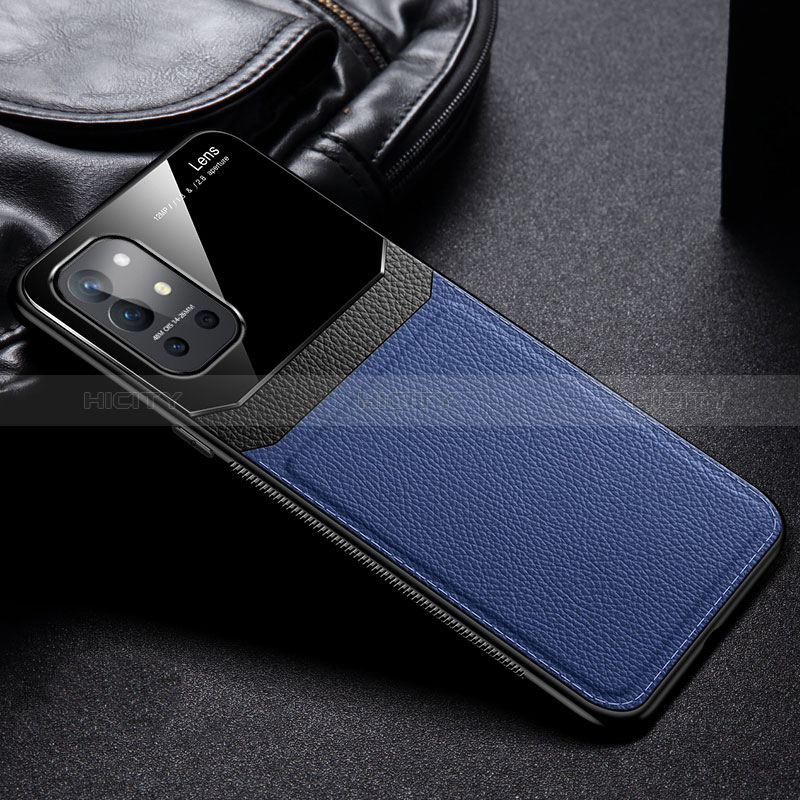 Silikon Hülle Handyhülle Gummi Schutzhülle Flexible Leder Tasche FL1 für OnePlus 9R 5G Blau Plus