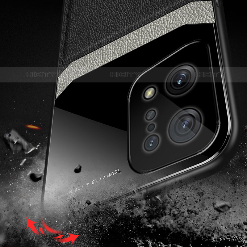 Silikon Hülle Handyhülle Gummi Schutzhülle Flexible Leder Tasche FL1 für Oppo Find X5 Pro 5G groß