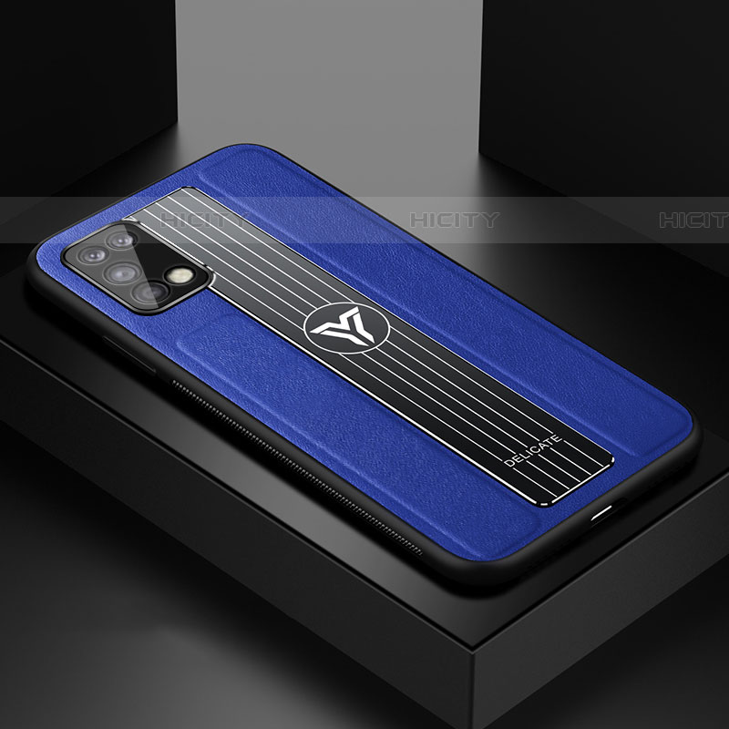 Silikon Hülle Handyhülle Gummi Schutzhülle Flexible Leder Tasche FL1 für Samsung Galaxy A03s Blau
