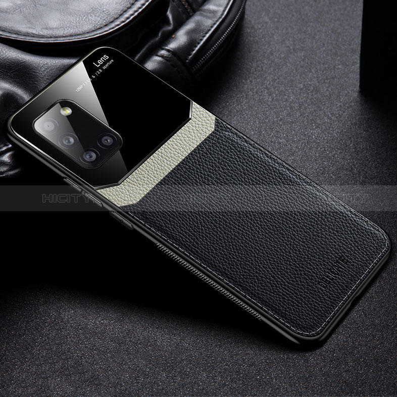 Silikon Hülle Handyhülle Gummi Schutzhülle Flexible Leder Tasche FL1 für Samsung Galaxy A31 Schwarz