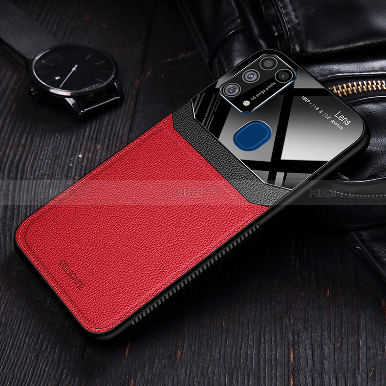 Silikon Hülle Handyhülle Gummi Schutzhülle Flexible Leder Tasche FL1 für Samsung Galaxy M31