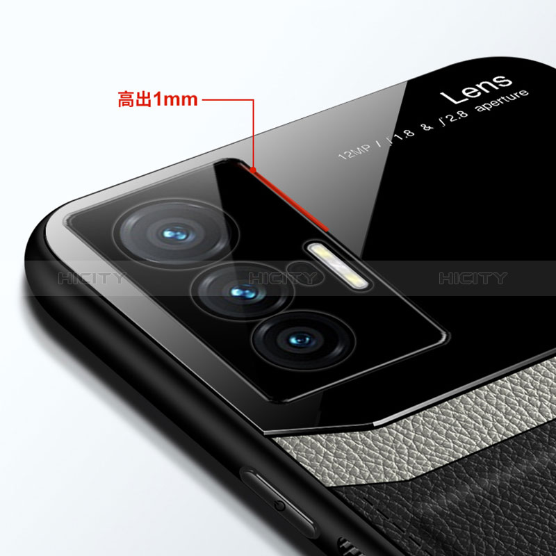 Silikon Hülle Handyhülle Gummi Schutzhülle Flexible Leder Tasche FL1 für Vivo X70 Pro+ Plus 5G