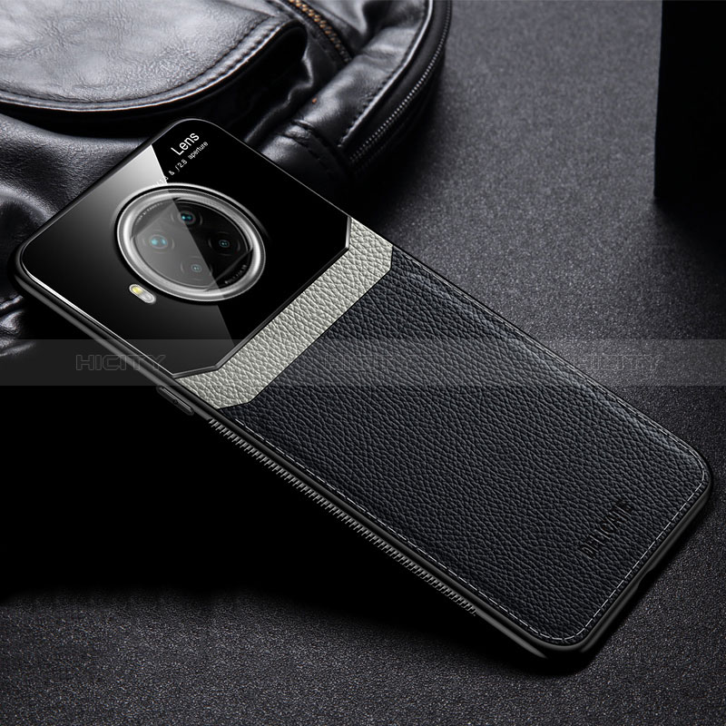 Silikon Hülle Handyhülle Gummi Schutzhülle Flexible Leder Tasche FL1 für Xiaomi Mi 10i 5G Schwarz