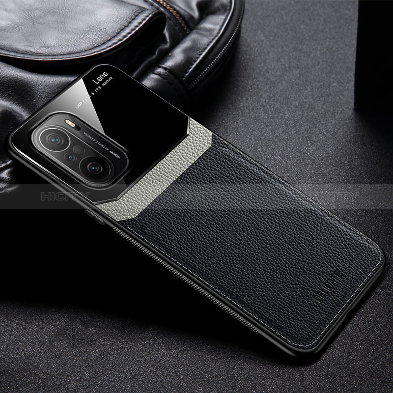 Silikon Hülle Handyhülle Gummi Schutzhülle Flexible Leder Tasche FL1 für Xiaomi Poco F3 5G groß
