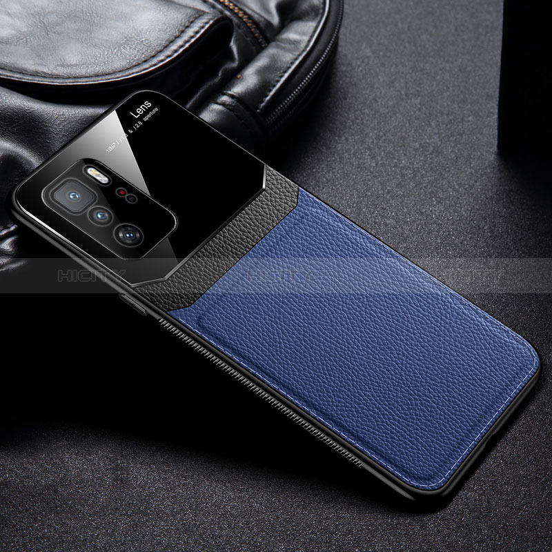 Silikon Hülle Handyhülle Gummi Schutzhülle Flexible Leder Tasche FL1 für Xiaomi Poco X3 GT 5G Blau