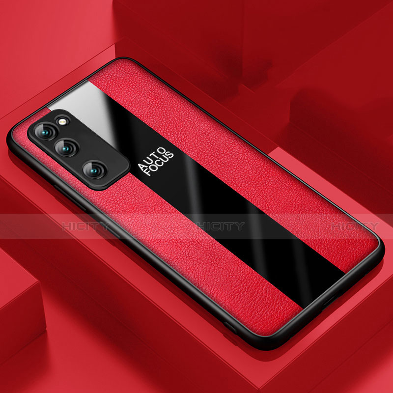 Silikon Hülle Handyhülle Gummi Schutzhülle Flexible Leder Tasche für Huawei Honor 30 Lite 5G Rot