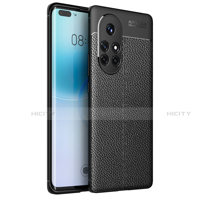 Silikon Hülle Handyhülle Gummi Schutzhülle Flexible Leder Tasche für Huawei Nova 8 Pro 5G Schwarz