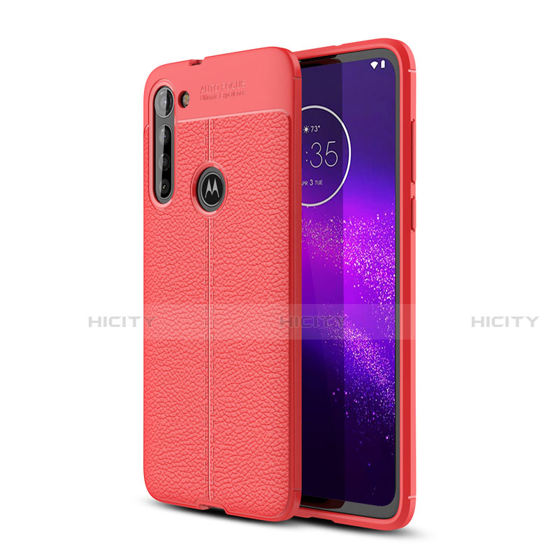 Silikon Hülle Handyhülle Gummi Schutzhülle Flexible Leder Tasche für Motorola Moto G8 Power Rot