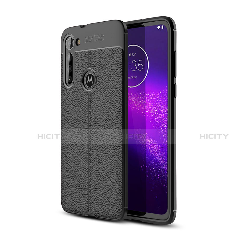 Silikon Hülle Handyhülle Gummi Schutzhülle Flexible Leder Tasche für Motorola Moto G8 Power Schwarz