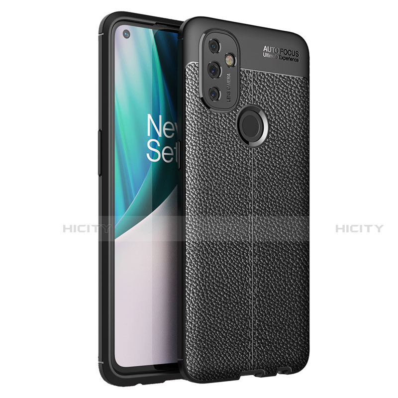 Silikon Hülle Handyhülle Gummi Schutzhülle Flexible Leder Tasche für OnePlus Nord N100 Schwarz