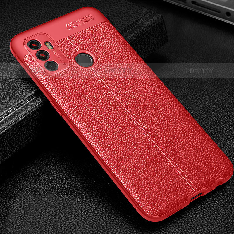 Silikon Hülle Handyhülle Gummi Schutzhülle Flexible Leder Tasche für Oppo A11s Rot Plus