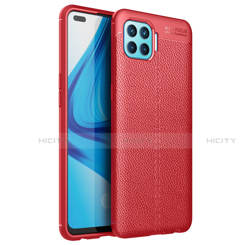 Silikon Hülle Handyhülle Gummi Schutzhülle Flexible Leder Tasche für Oppo A93 Rot